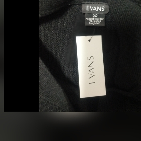 New Black Knitted Sweater / Size 2X - Picture 6 of 9